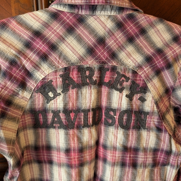 HARLEY DAVIDSON Embroidered Cotton Blouse Size XS - Picture 1 of 6